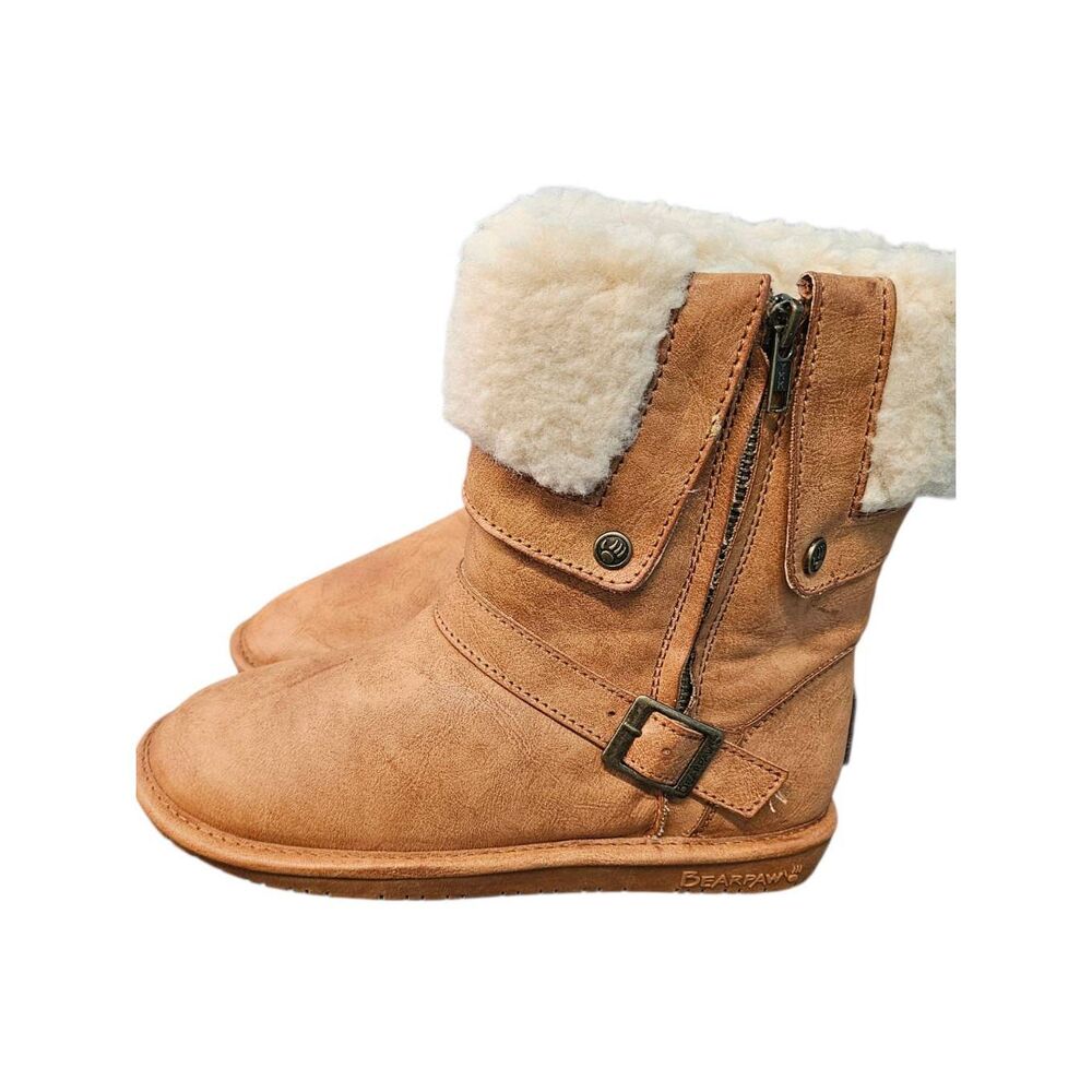 BearPaw Madison Tan Snow Boots Womens Size 8 NEW IN BOX - Picture 3 of 8